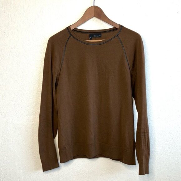 The Kooples Merino Wool Sweater with Leather Details - Picture 1 of 8